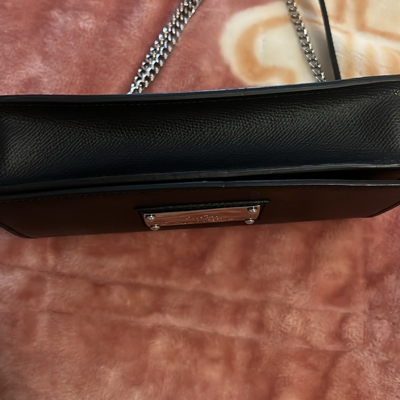 Black leather hide Valentino 8 inch purse - dual cross body/strap - Picture 4 of 7